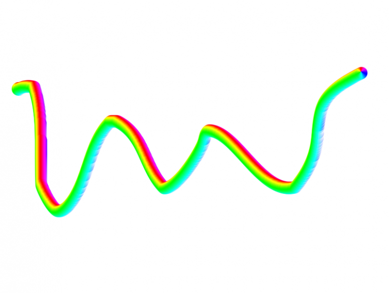 PS简单制作漂亮的立体描边彩色绳子