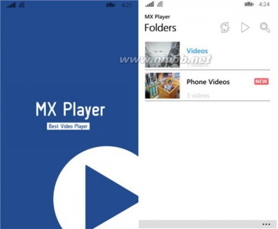 性能提升 WP8.1版MX Player更新：UI改变，性能提升