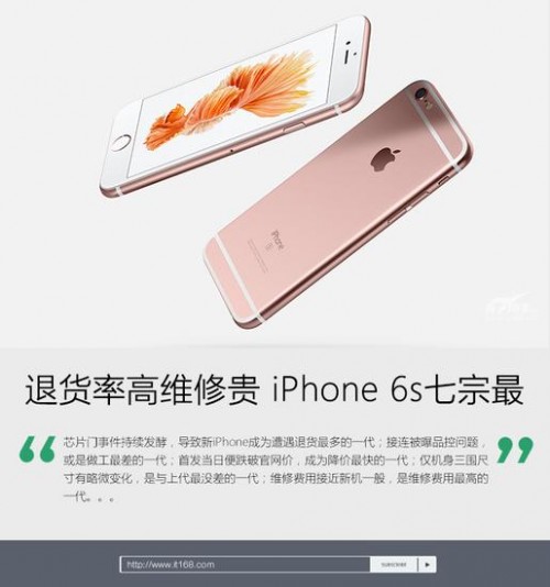 退货率高维修贵 细数iPhone 6s七宗最