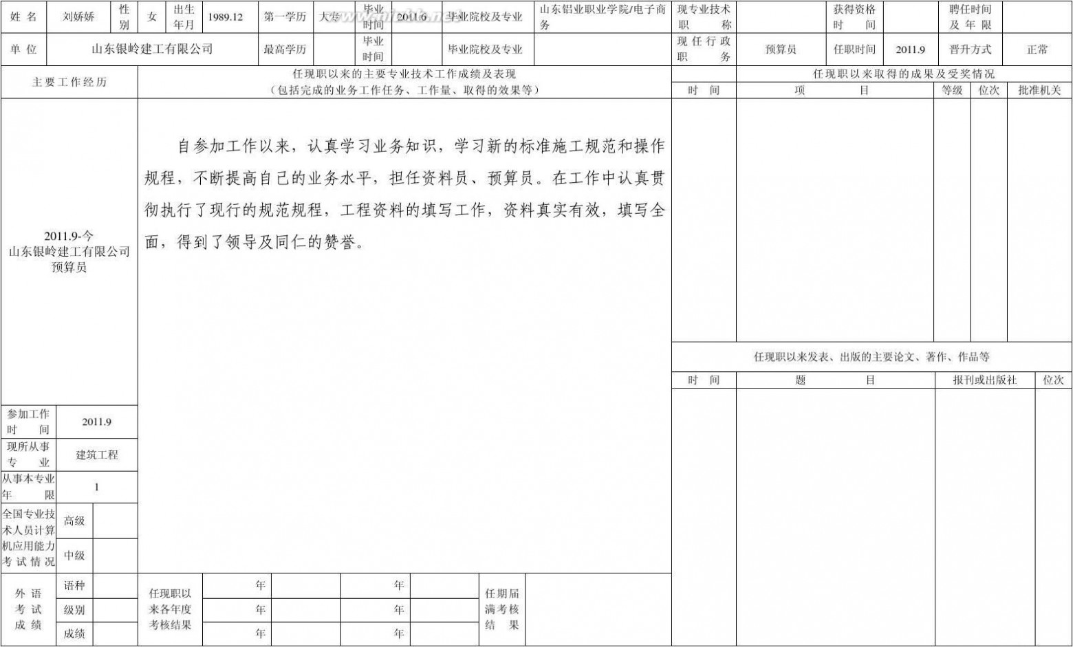 专业技术人员申报评审职称情况一览表 2011专业技术人员申报评审职称情况一览表