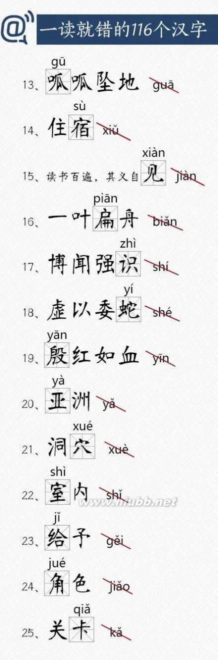 你能救几只 【长知识】一读就错的116个字,你能读对多少?