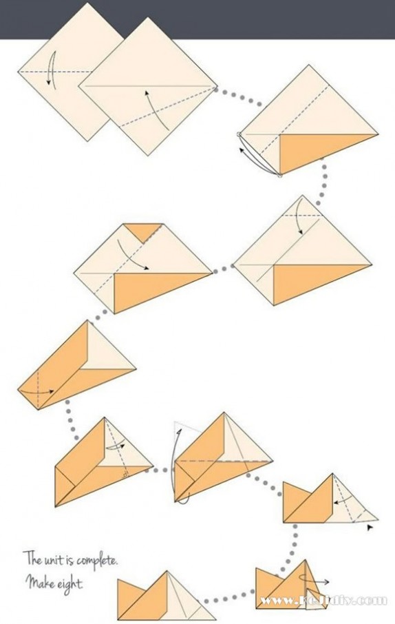 飞镖的折法 折纸八角飞镖的折法图解