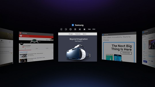 三星发布虚拟现实浏览器 眼睛一看就能点击