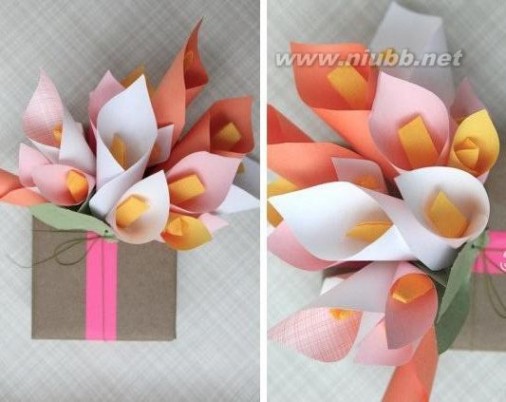 用彩纸和包装纸DIY漂亮礼品盒装饰花的做法_礼品盒制作方法