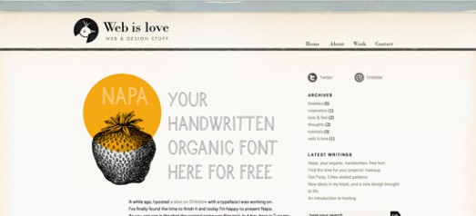 Web is Love blog design