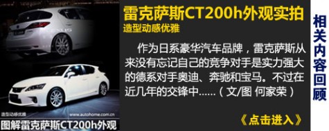 更适合年轻人口味！实拍雷克萨斯CT200h 61阅读