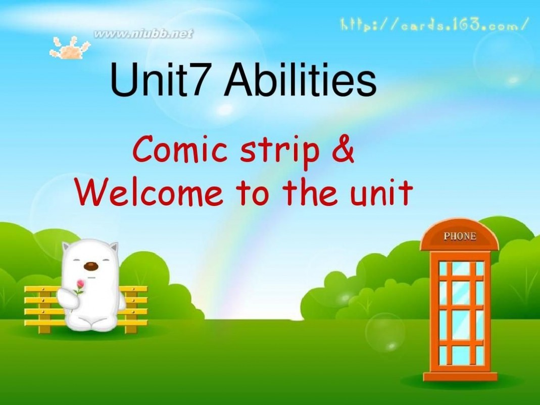 the unit 7b Unit7 Abilities Welcome to the unit