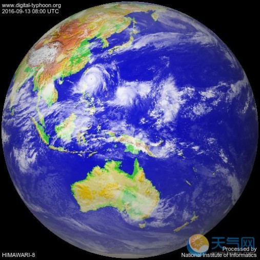 台风卫星云图 超强台风莫兰蒂高清卫星云图（高清大图）