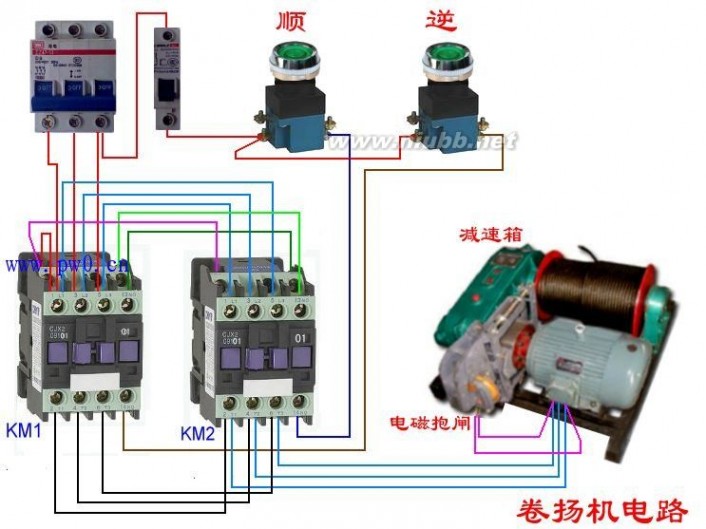 各种组合电器交流接触器实物接线图大全 交流接触器接线图