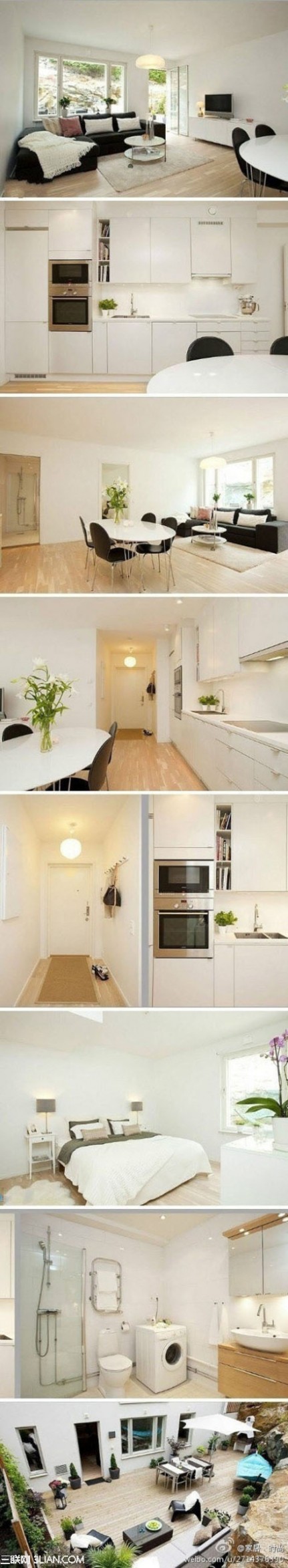  超大露台的一居室小公寓设计