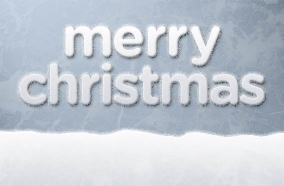 Photoshop制作甜美的圣诞红白镶嵌的条纹糖果积雪字
