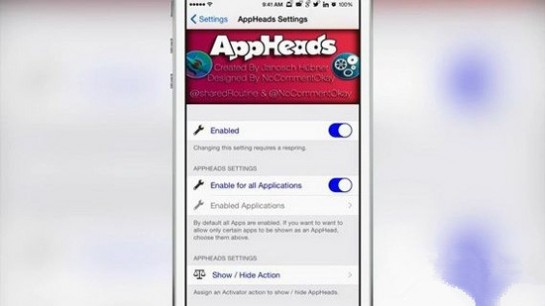 iOS8越狱插件推荐 让多任务随时存在的AppHeads