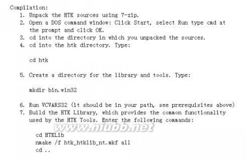 HTK学习笔记（一）在win32（win7）下安装HTK详细体验教程