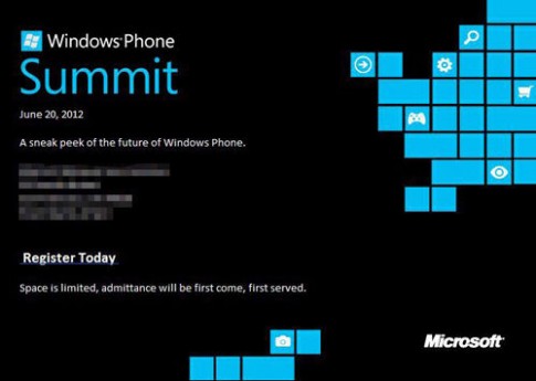 微软Windows Phone大会邀请函