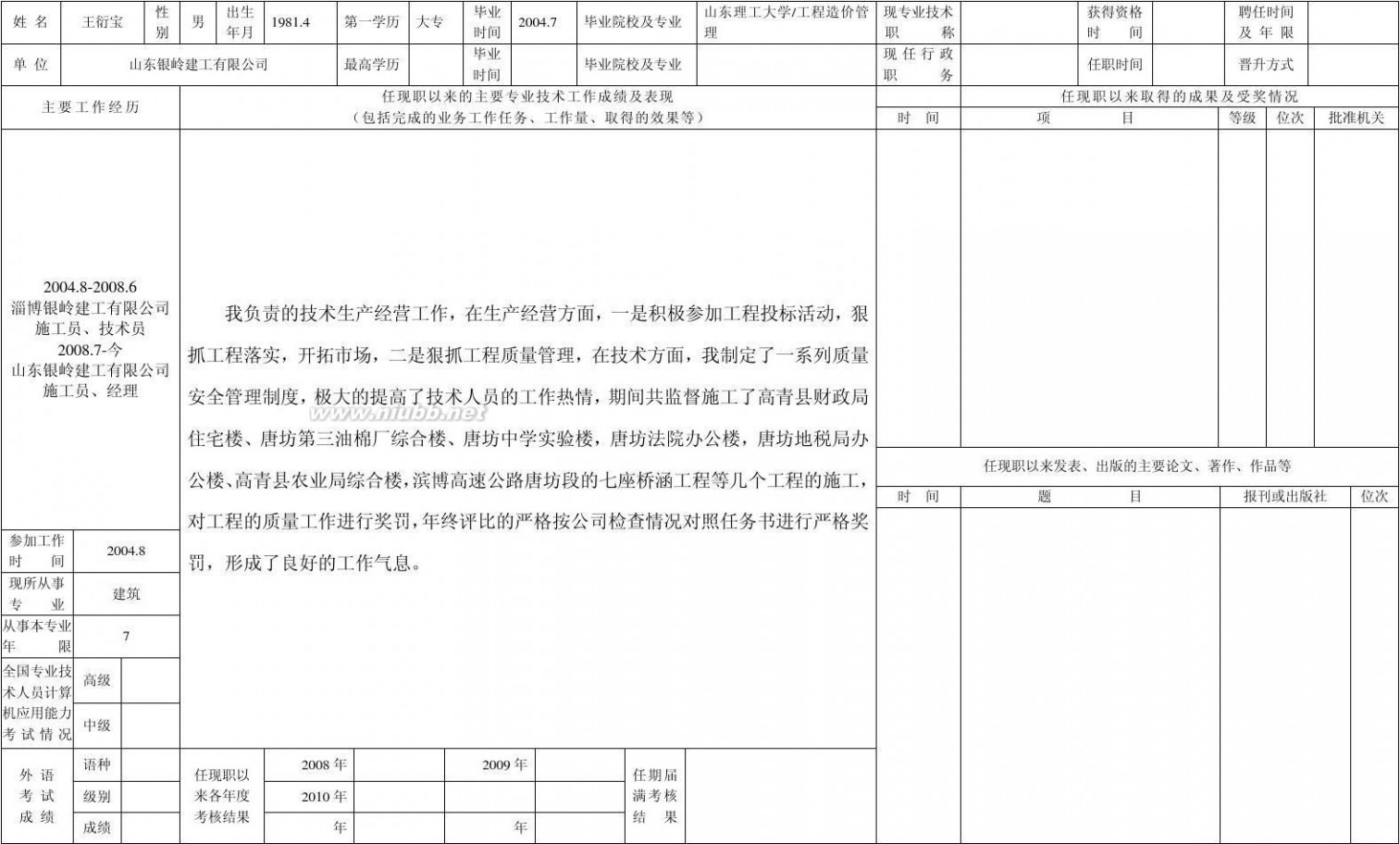 专业技术人员申报评审职称情况一览表 2011专业技术人员申报评审职称情况一览表