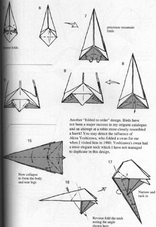  简单折纸鹅图纸教程