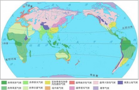 季风图 世界季风气候完整标示图