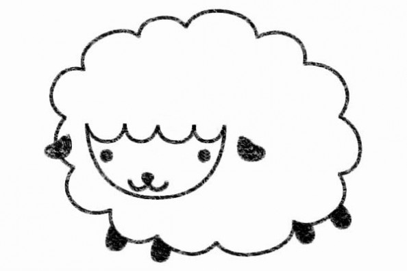 幼儿园小绵羊简笔画步骤图