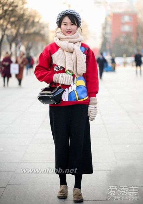 北京街拍 北京美女街拍 时髦百变的冬装搭配