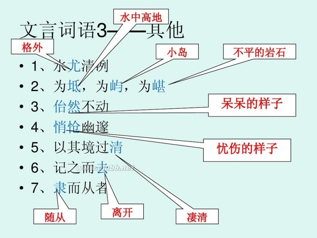 小石潭记ppt 小石潭记复习课件