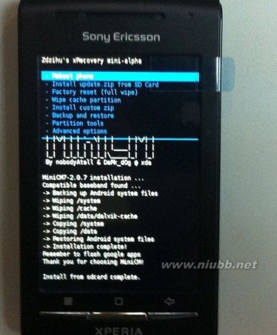 索尼爱立信X8/W8刷机教程ROOT权限安装安装xrecovery2.3ROM包2.2ROM包