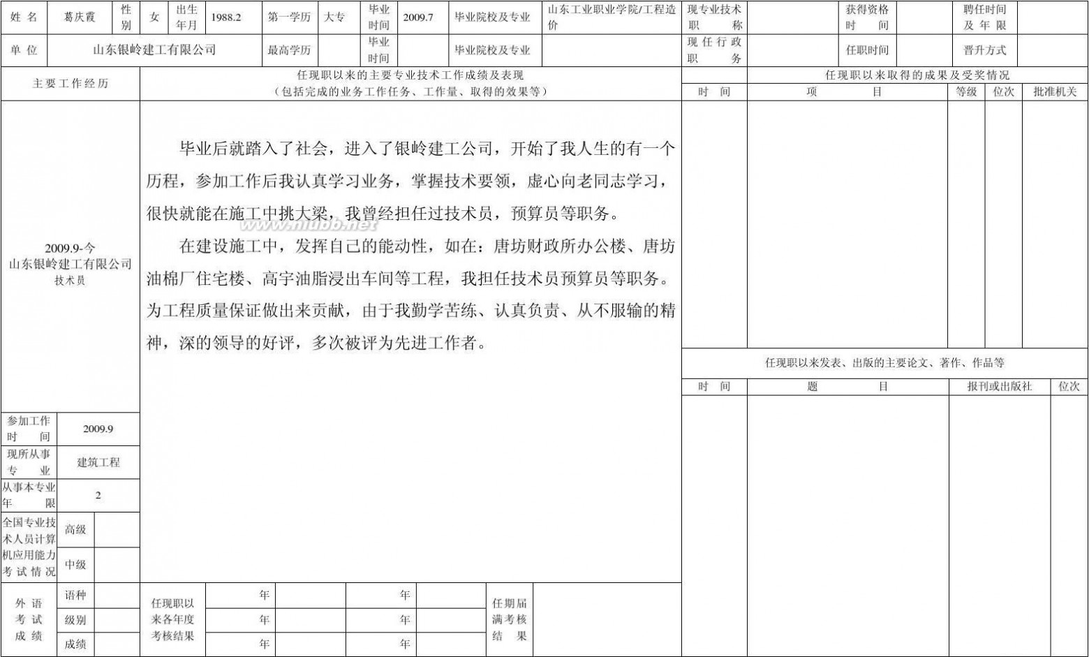 专业技术人员申报评审职称情况一览表 2011专业技术人员申报评审职称情况一览表