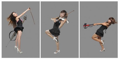 PS合成性感女神在水上演奏小提琴的动感照片教程