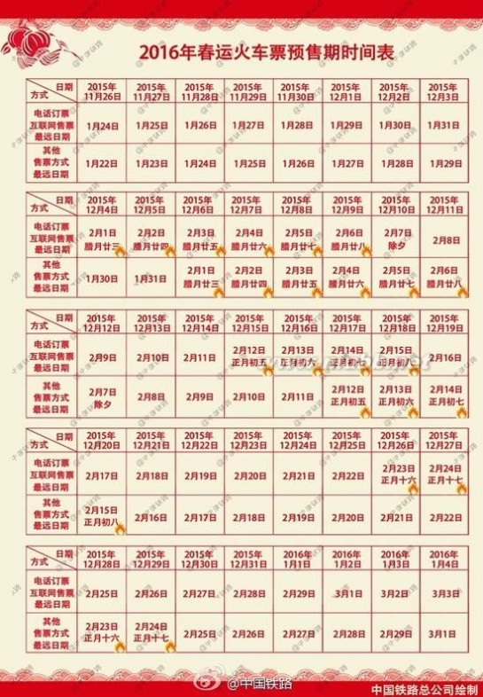 广州火车票预售期 2016春运火车票预售期公布 11月26日起订