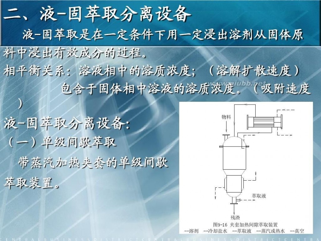 萃取设备 萃取过程及设备