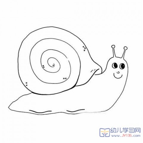 动物简笔画大全 蜗牛简笔画图片10张