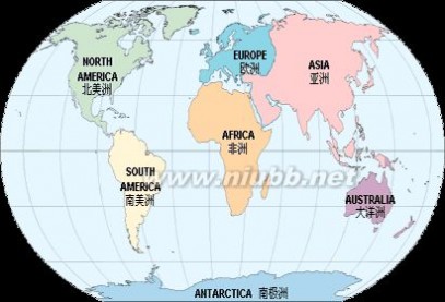 七大洲四大洋地图 世界七大洲和四大洋分布图