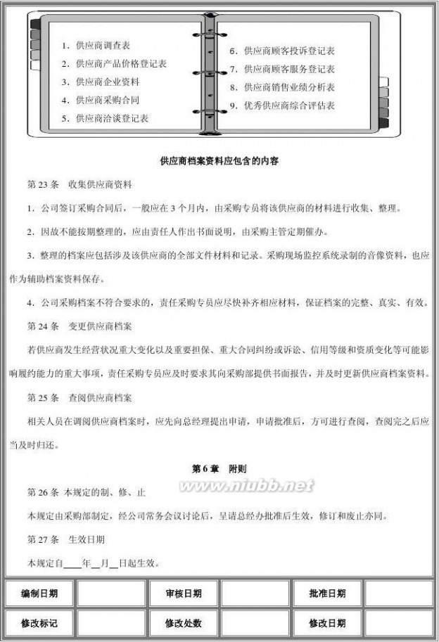 采购供应商管理制度 供应商管理制度采购制度