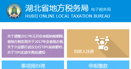 湖北省地税局 湖北地税电子税务局网上申报系统
