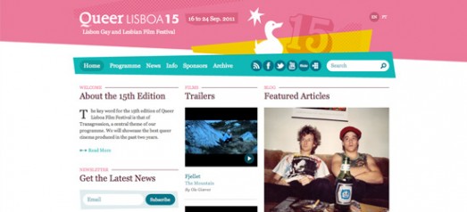 Queer Lisboa blog design