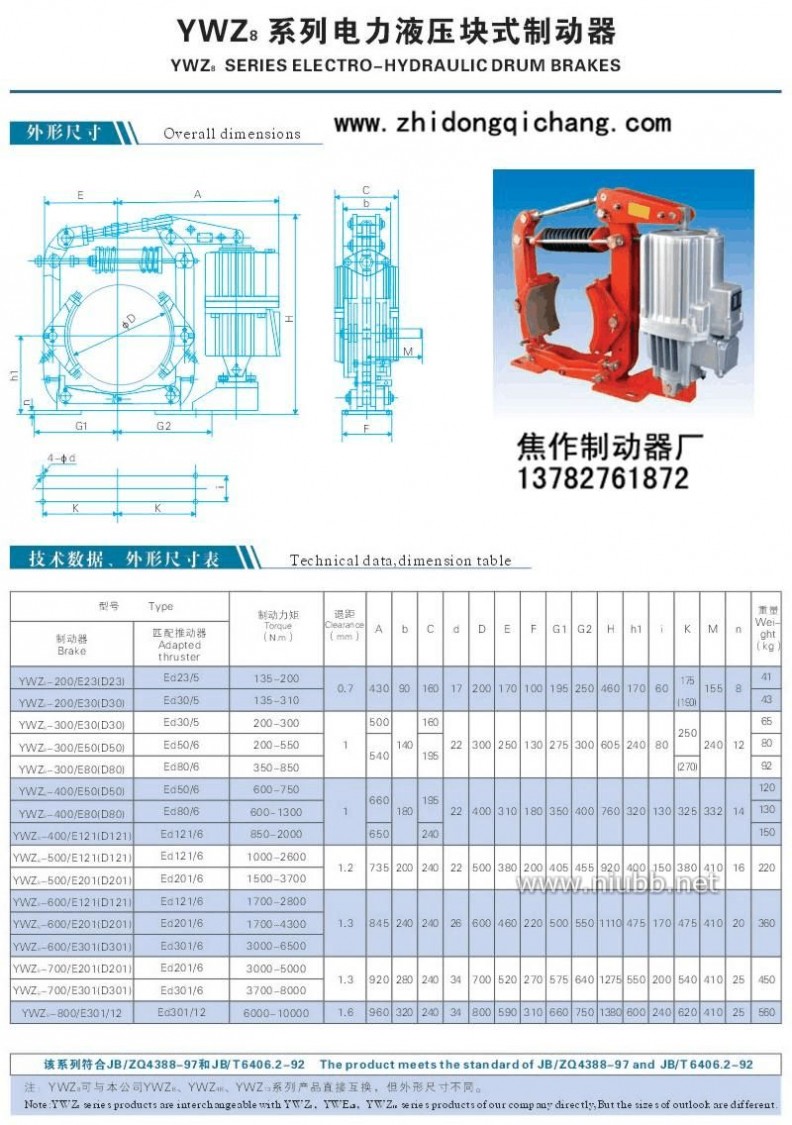 电力液压制动器 电力液压制动器