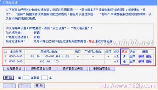 TP-Link无线路由器IP地址过滤设置方法 tplink无线路由器ip