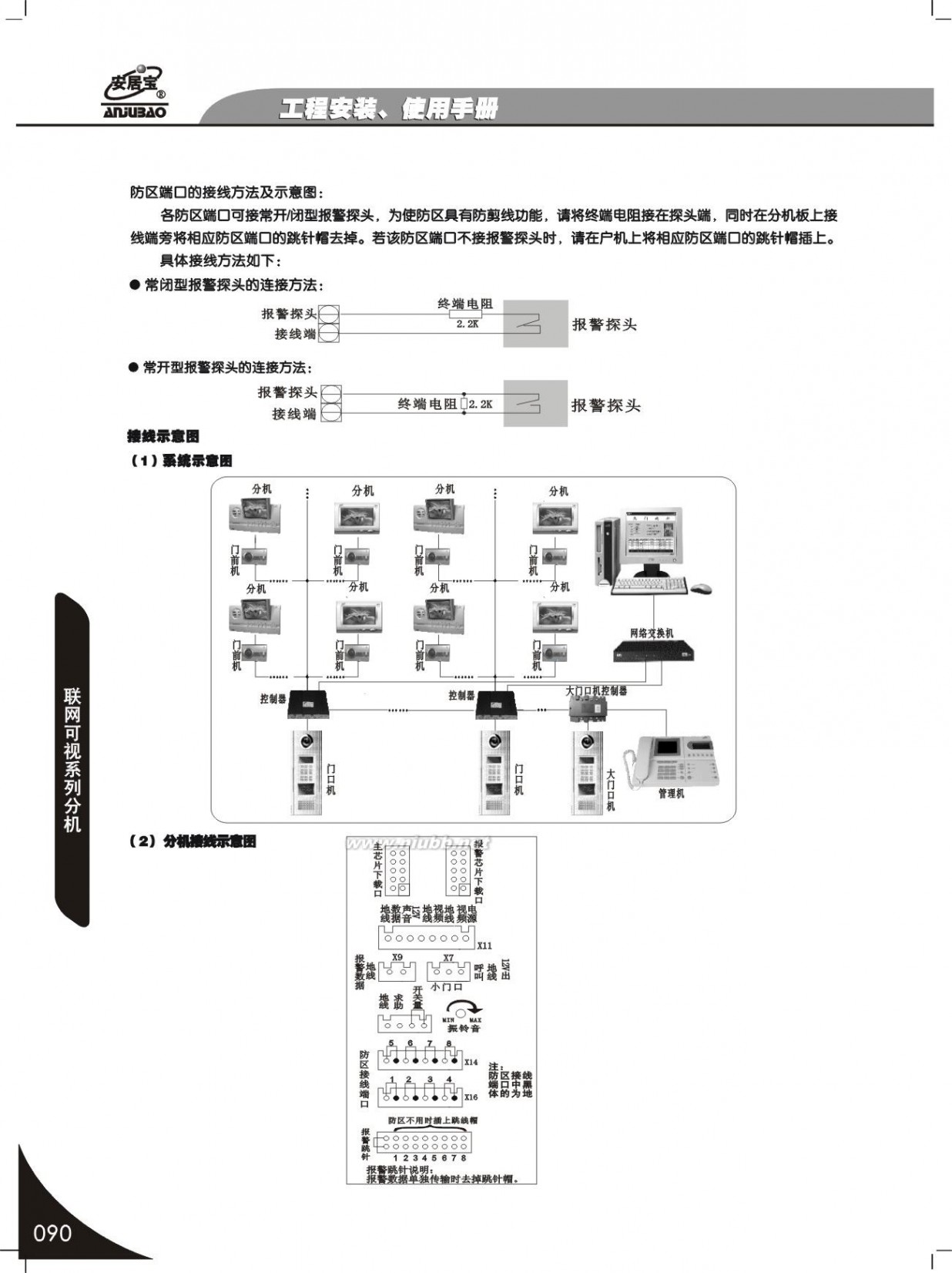 安居宝可视对讲 安居宝可视对讲安装说明手册