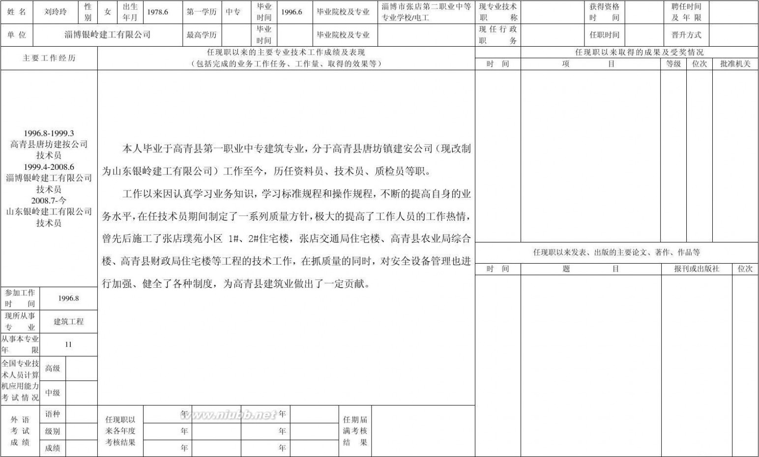 专业技术人员申报评审职称情况一览表 2011专业技术人员申报评审职称情况一览表