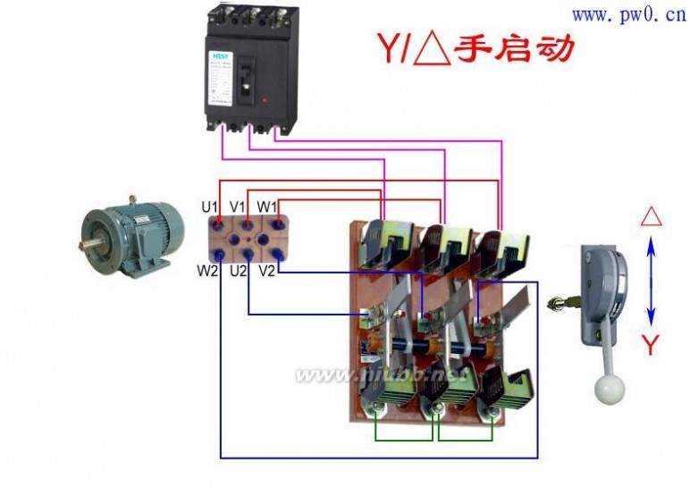 交流接触器实物接线图（各种组合电器接线图） 接触器接线