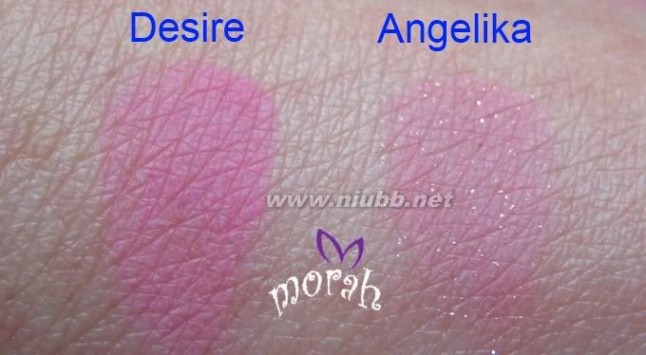 Nars粉系腮红Desire和Angelika试色