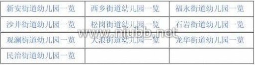 宝安区幼儿园 深圳市幼儿园一览表——宝安区