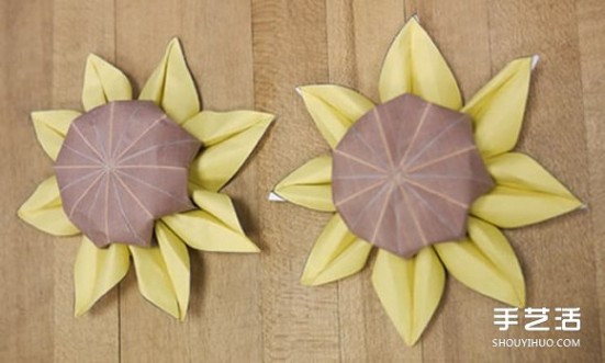 太阳花的折法 太阳花花的折法图解 手工折纸太阳花的过程