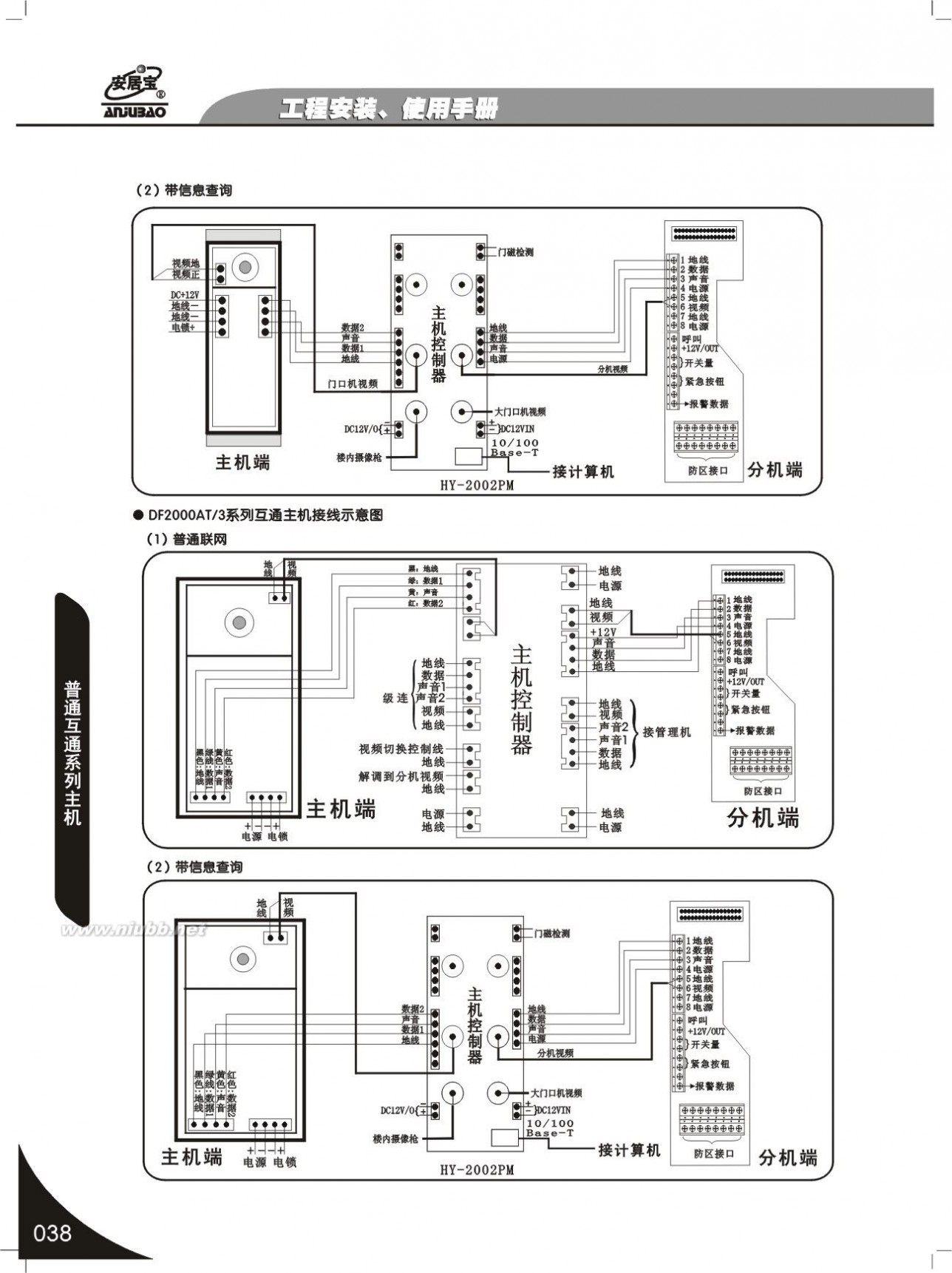 安居宝可视对讲 安居宝可视对讲安装说明手册