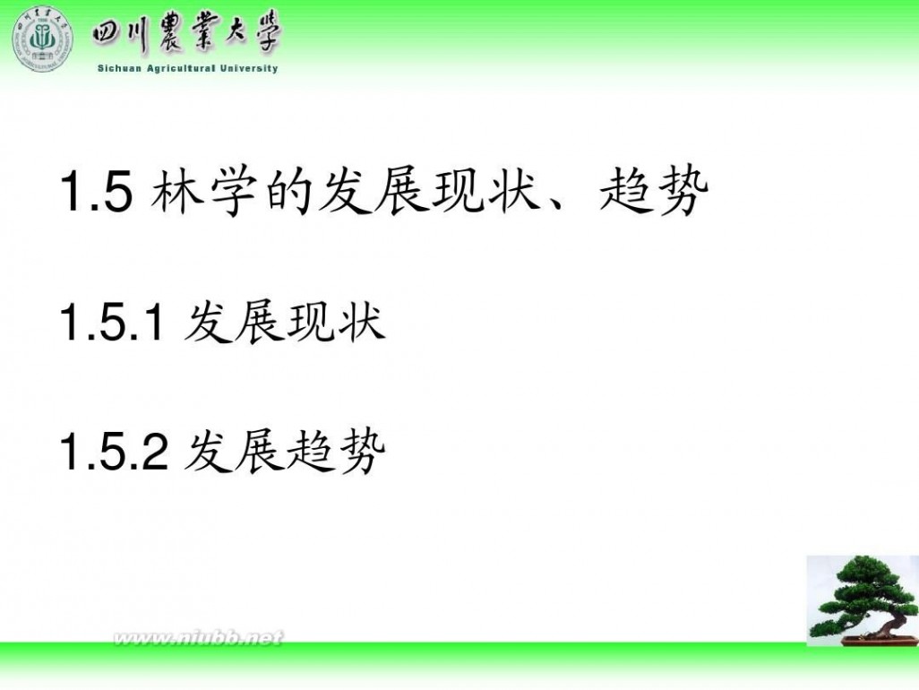 林学概论 四川农业大学 林学概论课件