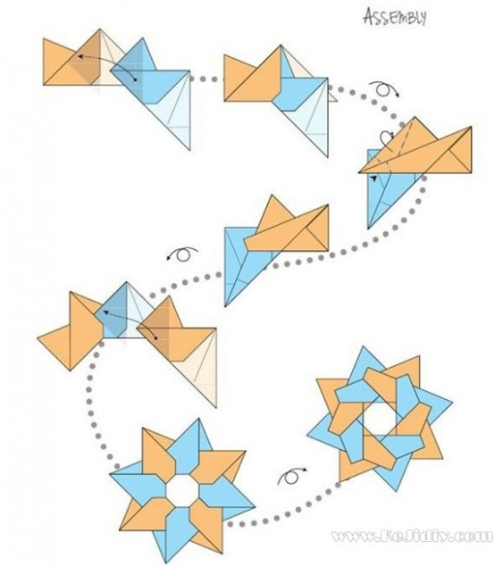 飞镖的折法 折纸八角飞镖的折法图解