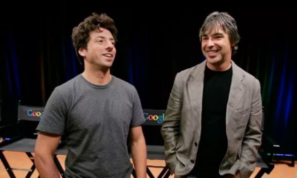 谷歌创始人谢尔盖·布林（左）与拉里·佩奇（右）