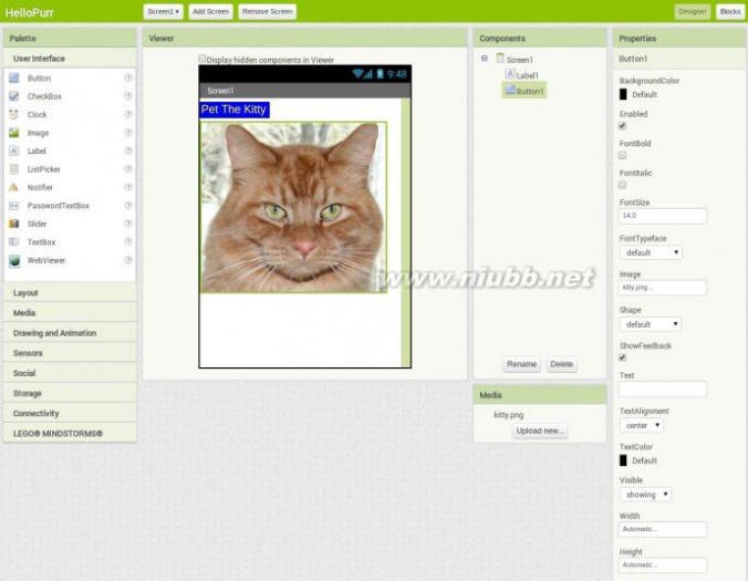 《AppInventor》第一章HelloPurr