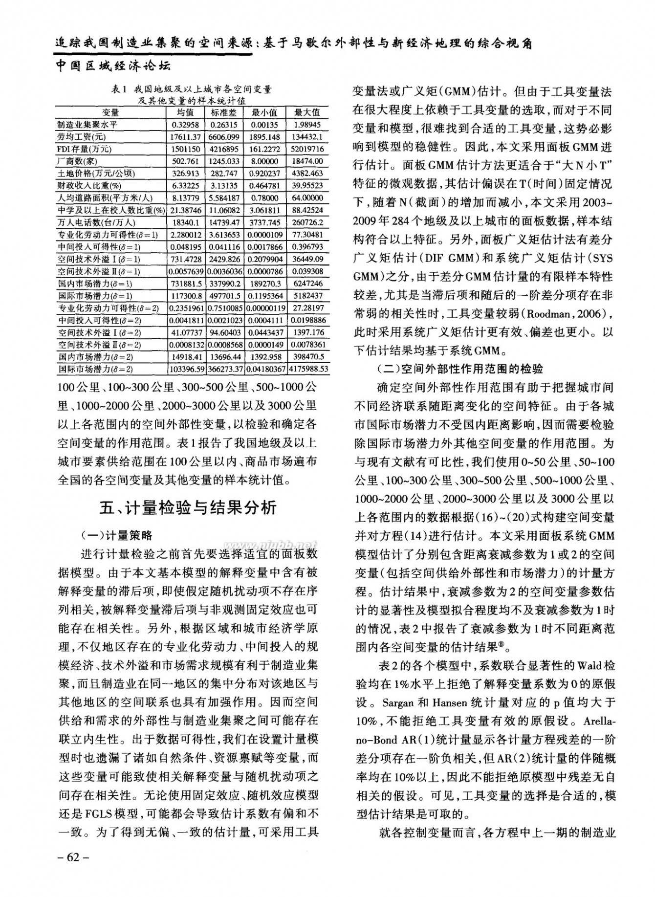 我们是马歇尔 追踪我国制造业集聚的空间来源：基于马歇尔外部性与新经济地理的综合视角