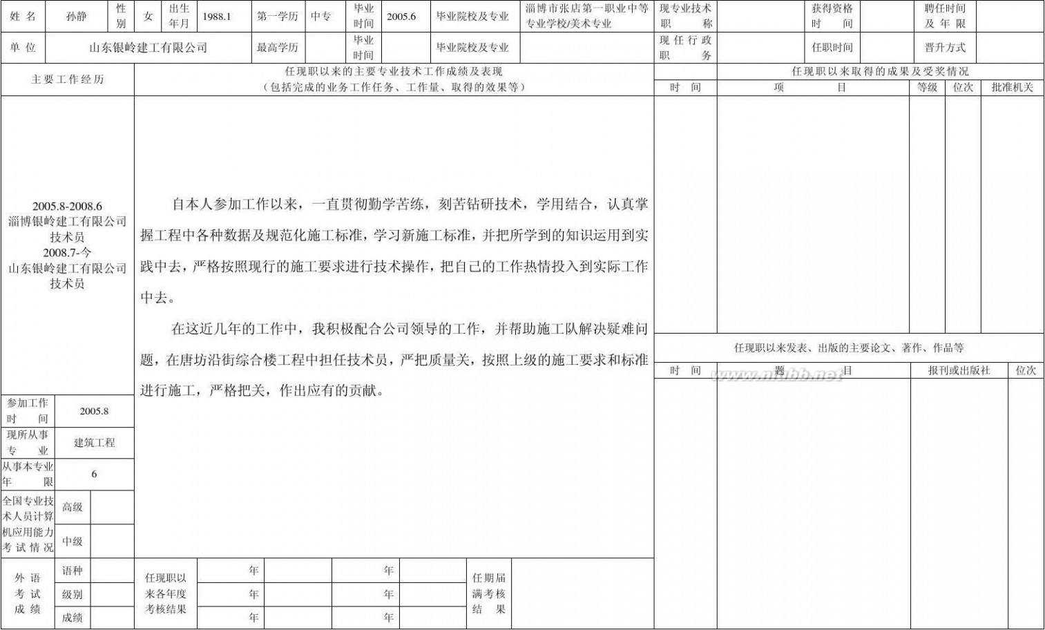 专业技术人员申报评审职称情况一览表 2011专业技术人员申报评审职称情况一览表