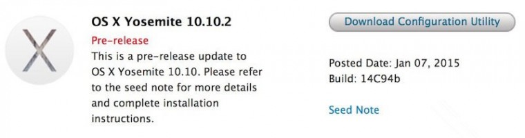 苹果发布OS X 10.10.2 Beta4修复WiFi和邮件